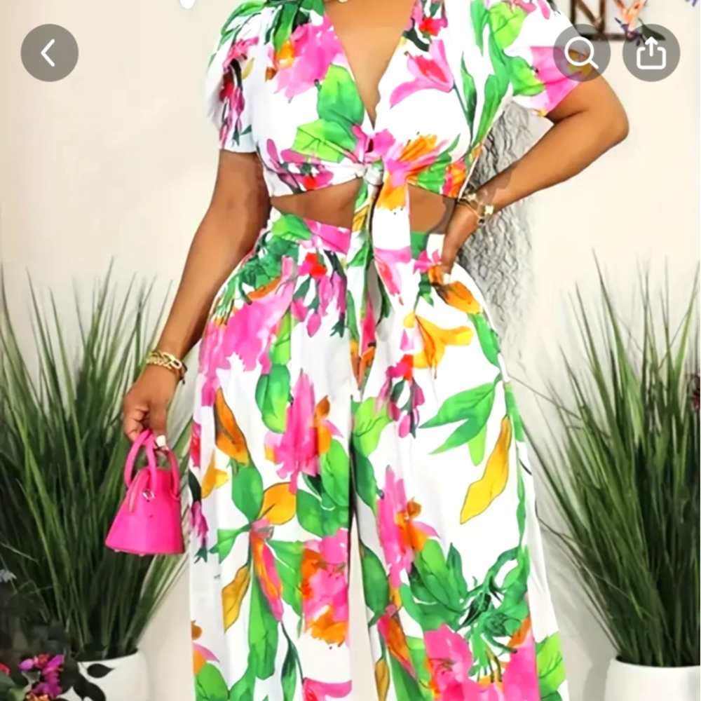 Two piece colorful summer set